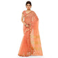 Generic Women's Kota Doria Cotton Saree With Blouse (Peach,6-3 Mtrs) - MYLUXURY LANE ENTERPRISE