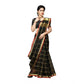 Generic Women's Kota Doria Cotton Saree With Blouse (Black,6-3 Mtrs) - MYLUXURY LANE ENTERPRISE