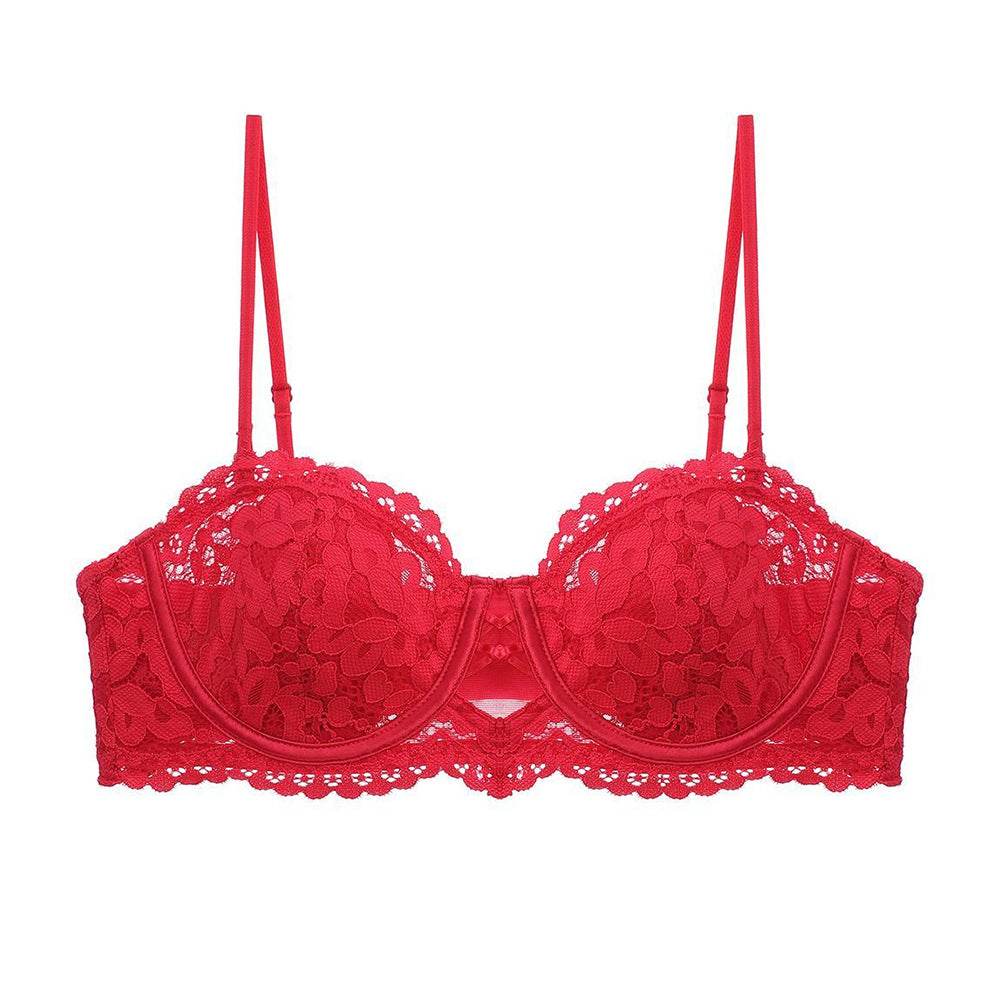 French Style Sexy Lace Bra Embroidered Soft Steel Ring Thin Cotton Bra - MYLUXURY LANE ENTERPRISE