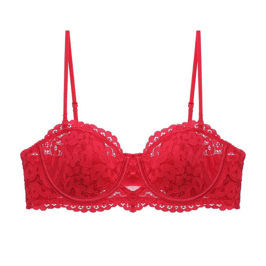 French Style Sexy Lace Bra Embroidered Soft Steel Ring Thin Cotton Bra - MYLUXURY LANE ENTERPRISE