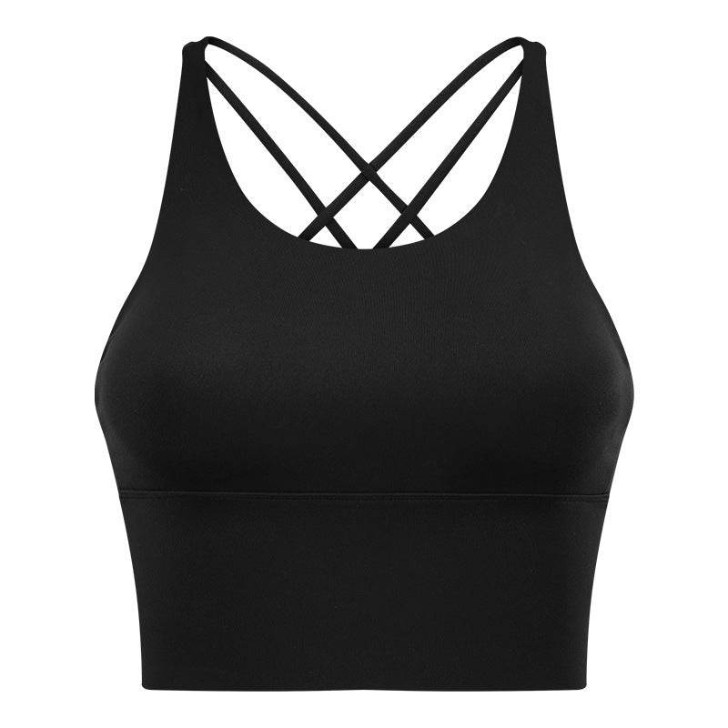 High Strength Push Up Yoga Bra Spaghetti Strap Cross Beauty Back Workout Exercise Underwear - MYLUXURY LANE ENTERPRISE