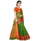 Generic Women's Kota Doria Cotton Border Saree With Blouse (Green, 5-6 Mtrs) - MYLUXURY LANE ENTERPRISE