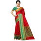 Generic Women's Kota Doria Cotton Border Saree With Blouse (Red, 5-6 Mtrs) - MYLUXURY LANE ENTERPRISE