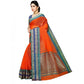 Generic Women's Kota Doria Cotton Border Saree With Blouse (Fanta, 5-6 Mtrs) - MYLUXURY LANE ENTERPRISE