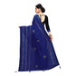 Generic Women's Vichitra Silk HotFix Stone Work Saree With Blouse (Blue, 5-6 Mtrs) - MYLUXURY LANE ENTERPRISE