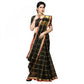 Generic Women's Kota Doria Cotton Checked Saree With Blouse (Black, 5-6 Mtrs) - MYLUXURY LANE ENTERPRISE