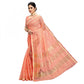 Generic Women's Kota Doria Cotton Checked Saree With Blouse (Peach, 5-6 Mtrs) - MYLUXURY LANE ENTERPRISE
