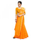 Generic Women's Kota Doria Cotton Checked Saree With Blouse (Yellow, 5-6 Mtrs) - MYLUXURY LANE ENTERPRISE