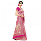 Generic Women's Jacquard Silk Kanjivaram Jacquard Silk Saree With Blouse (Pink, 5-6 Mtrs) - MYLUXURY LANE ENTERPRISE