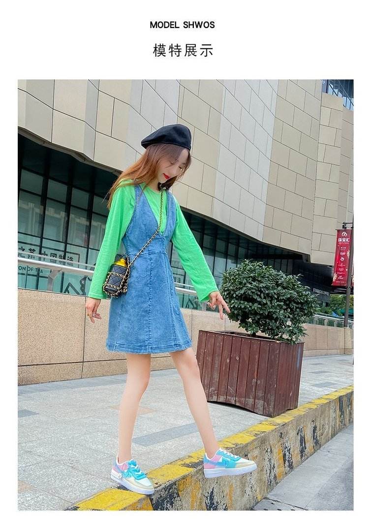 Soft Girl Flat Color-blocking Sneaker Street Shooting Casual Easy Wear Borad Shoe - MYLUXURY LANE ENTERPRISE