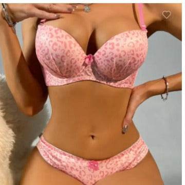 Printed Underwear Adjustable Push Up Bra Set - MYLUXURY LANE ENTERPRISE
