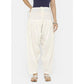 Generic Women's Cotton Solid Patiyala (Color:Half White) - MYLUXURY LANE ENTERPRISE