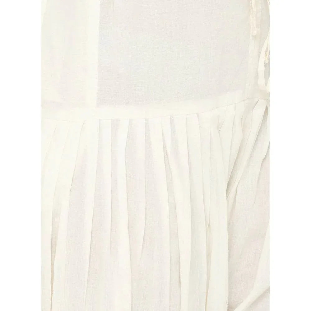 Generic Women's Cotton Solid Patiyala (Color:Half White) - MYLUXURY LANE ENTERPRISE