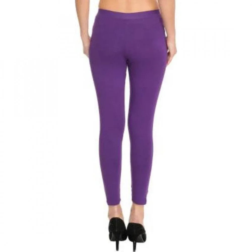 Generic Women's Cotton Leggings (Color:Purple) - MYLUXURY LANE ENTERPRISE