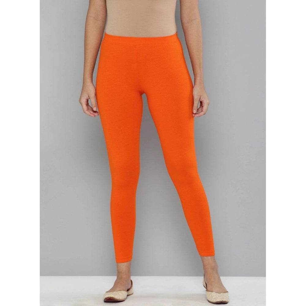 Generic Women's Cotton Leggings (Color:Orange) - MYLUXURY LANE ENTERPRISE