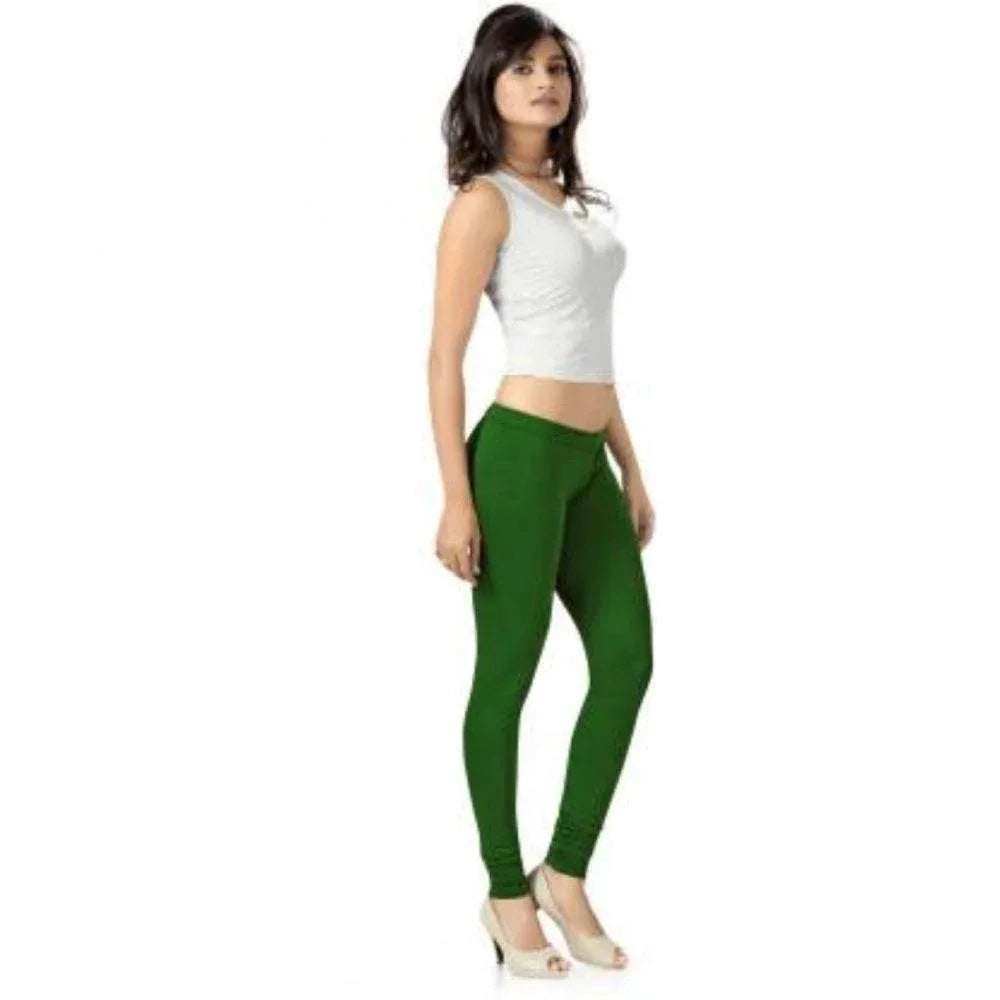 Generic Women's Cotton Leggings (Color:Green) - MYLUXURY LANE ENTERPRISE