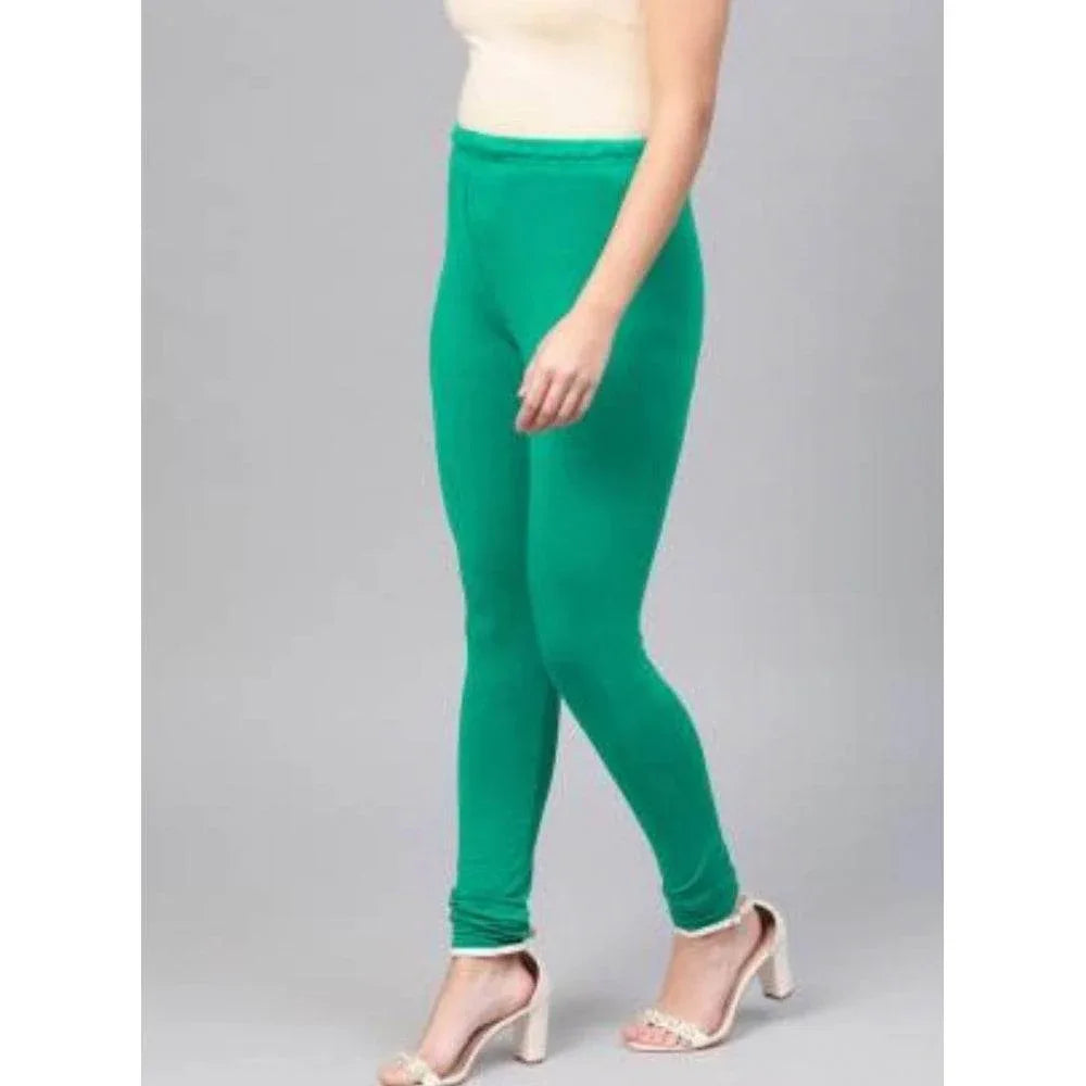 Generic Women's Cotton Leggings (Color:Sea Green) - MYLUXURY LANE ENTERPRISE