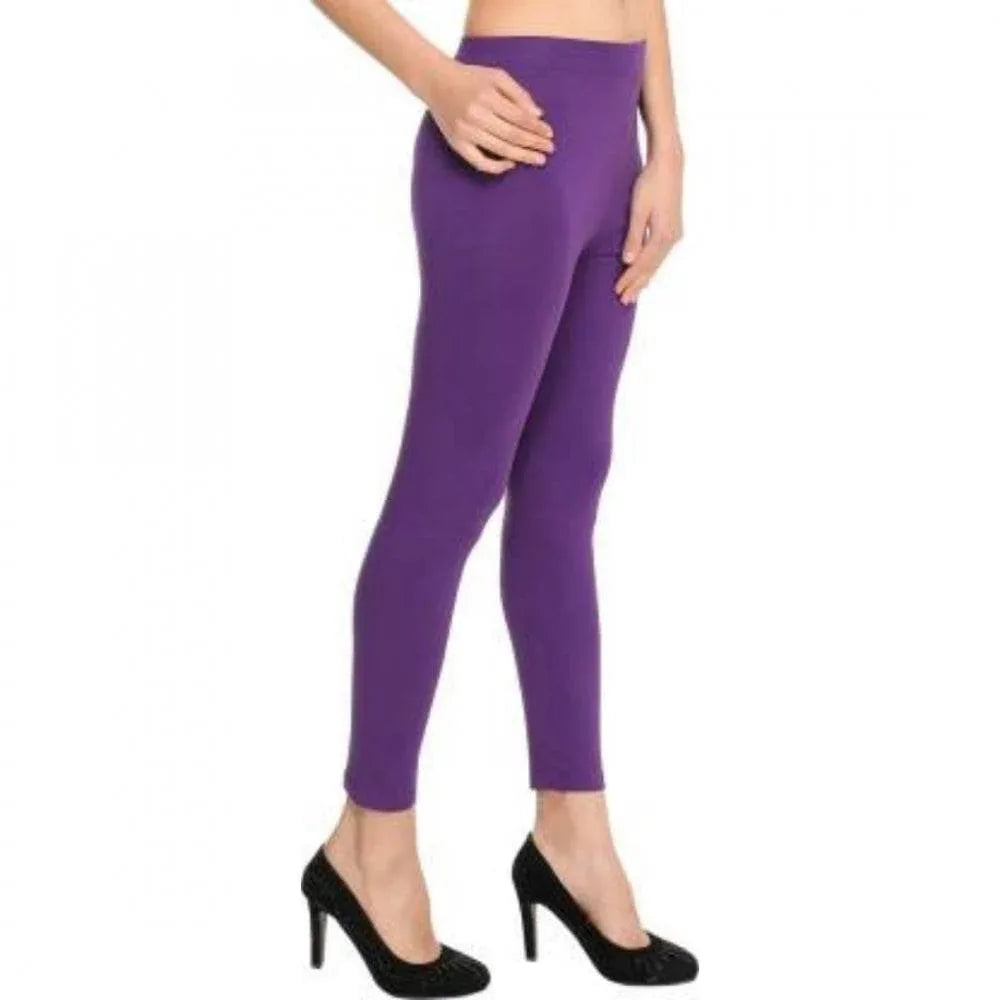 Generic Women's Cotton Leggings (Color:Purple) - MYLUXURY LANE ENTERPRISE