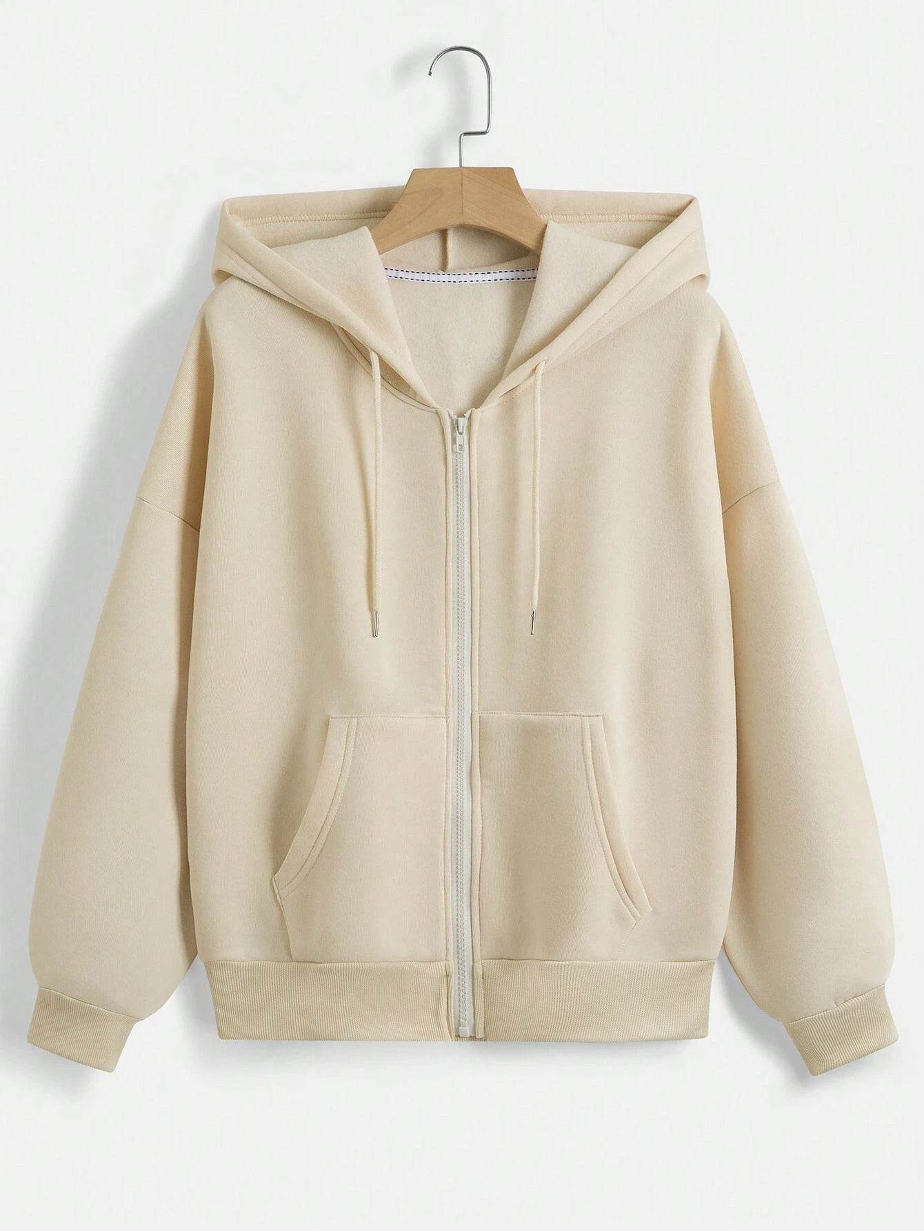 New Outdoor Drawstring Hoodie Zipper Pocket Casual Sweatshirt - MYLUXURY LANE ENTERPRISE