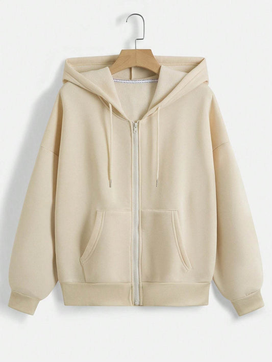 New Outdoor Drawstring Hoodie Zipper Pocket Casual Sweatshirt - MYLUXURY LANE ENTERPRISE