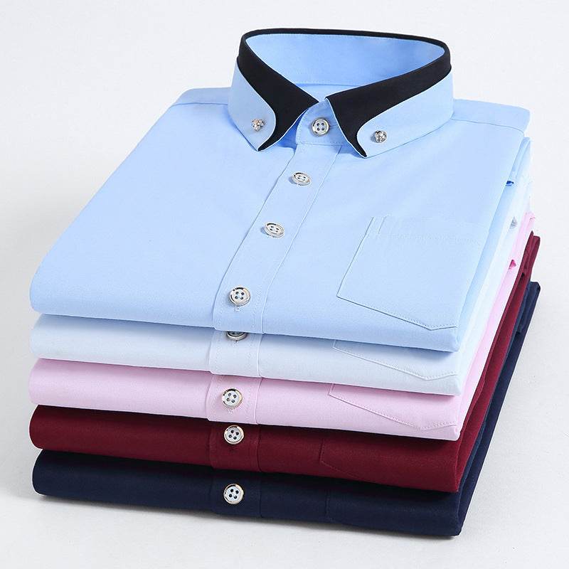 Men's Stretch Long Sleeve Shirt Casual And Comfortable Non-ironing - MYLUXURY LANE ENTERPRISE