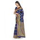 Generic Women's Banarasi Silk Saree With Blouse (Navy Blue, 5-6Mtrs) - MYLUXURY LANE ENTERPRISE
