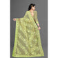 Generic Women's Net Saree With Blouse (Pista Green, 5-6Mtrs) - MYLUXURY LANE ENTERPRISE