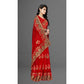 Generic Women's Net Saree With Blouse (Red, 5-6Mtrs) - MYLUXURY LANE ENTERPRISE