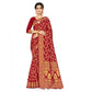 Generic Women's Banarasi Silk Saree With Blouse (Maroon, 5-6Mtrs) - MYLUXURY LANE ENTERPRISE