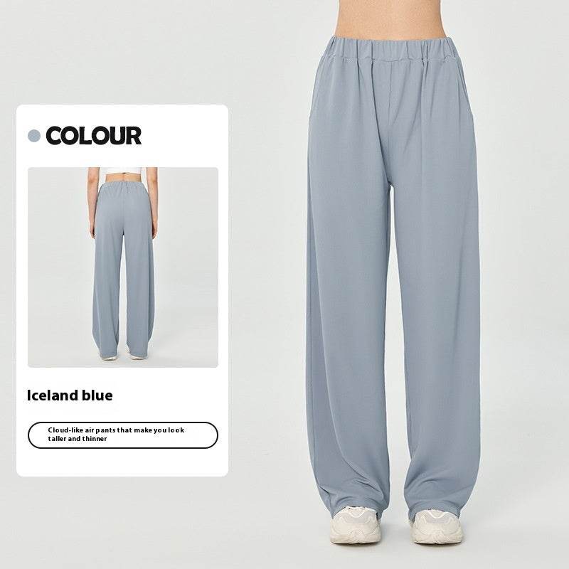 Women's Fashion Loose Casual Slim-fit Draping Double Pockets Yoga Pants - MYLUXURY LANE ENTERPRISE