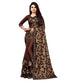 Generic Women's Lycra Blend Saree with Blouse (Coffee, 5-6 Mtrs) - MYLUXURY LANE ENTERPRISE