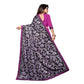 Generic Women's Lycra Blend Saree with Blouse (Purple, 5-6 Mtrs) - MYLUXURY LANE ENTERPRISE