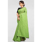 Generic Women's Vichitra Saree with Blouse (LightGreen, 5-6 Mtrs) - MYLUXURY LANE ENTERPRISE