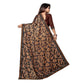 Generic Women's Lycra Blend Saree with Blouse (Coffee, 5-6 Mtrs) - MYLUXURY LANE ENTERPRISE