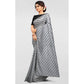 Generic Women's Vichitra Saree with Blouse (Grey, 5-6 Mtrs) - MYLUXURY LANE ENTERPRISE