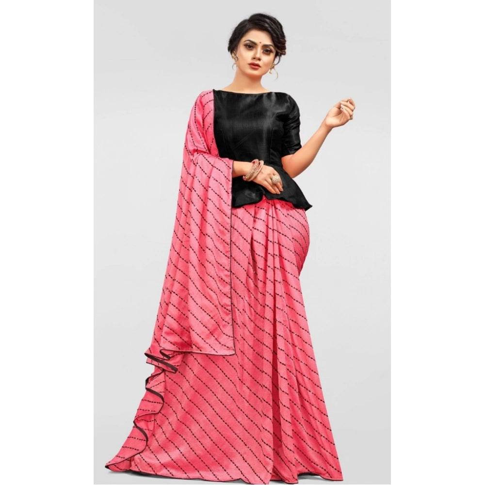 Generic Women's Vichitra Saree with Blouse (Gajari, 5-6 Mtrs) - MYLUXURY LANE ENTERPRISE