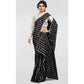 Generic Women's Vichitra Saree with Blouse (Silver, 5-6 Mtrs) - MYLUXURY LANE ENTERPRISE