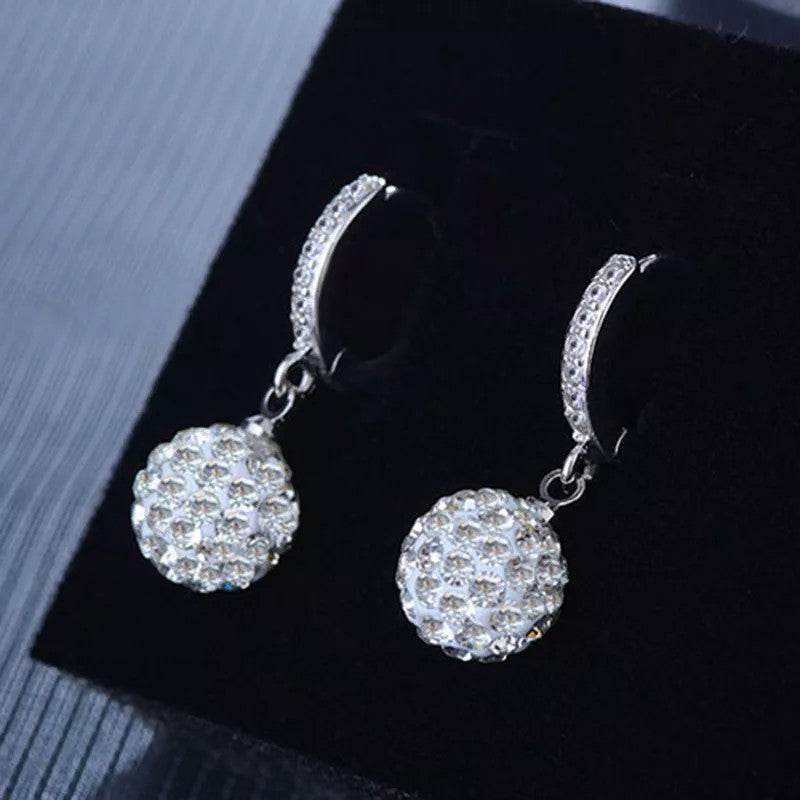 Zircon earring round diamond ball earrings women - MYLUXURY LANE ENTERPRISE