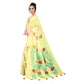 Generic Women's Georgette Floral Hand Printed Sarees (Yellow, 5-6 Mtrs) - MYLUXURY LANE ENTERPRISE