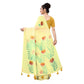 Generic Women's Georgette Floral Hand Printed Sarees (Yellow, 5-6 Mtrs) - MYLUXURY LANE ENTERPRISE