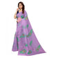 Generic Women's Organza Floral Pattern Sarees (Lavendor, 5-6 Mtrs) - MYLUXURY LANE ENTERPRISE
