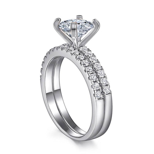 Combination Wedding Platinum Imitation Diamond Creative Trendy Set - MYLUXURY LANE ENTERPRISE