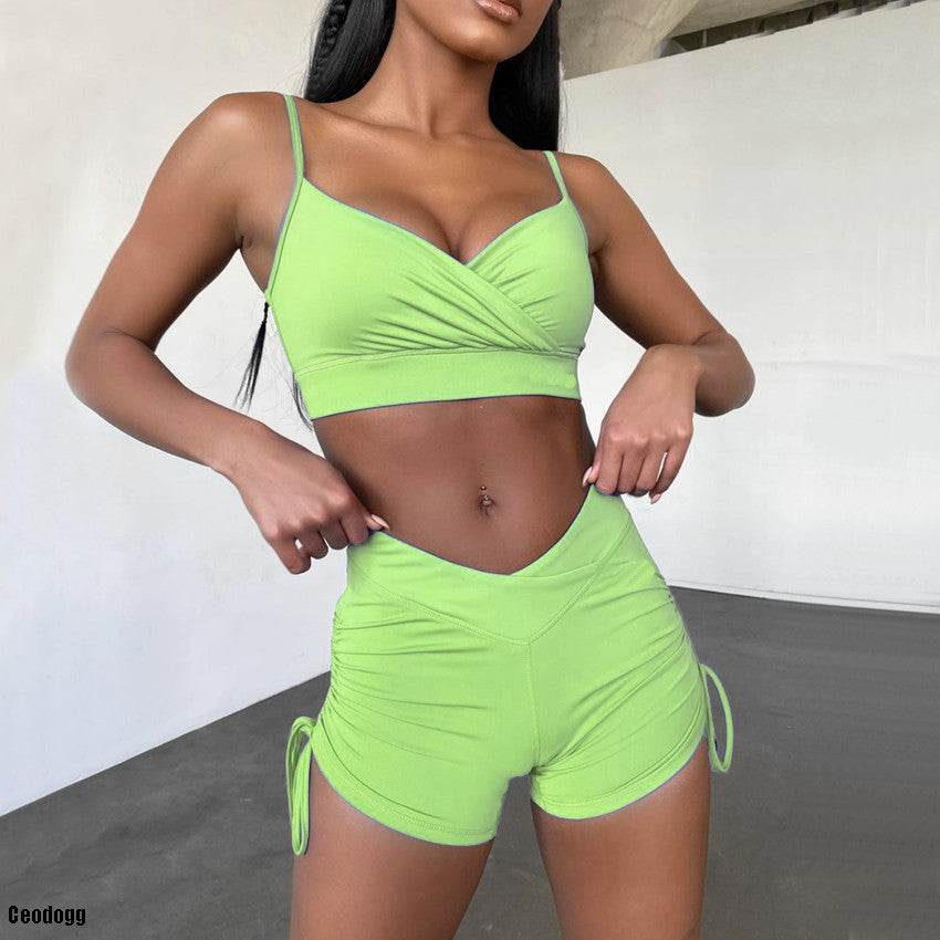 Cross Strap Hollow Yoga Wear Hollow Tight Sling Sports Top Bra Casual - MYLUXURY LANE ENTERPRISE