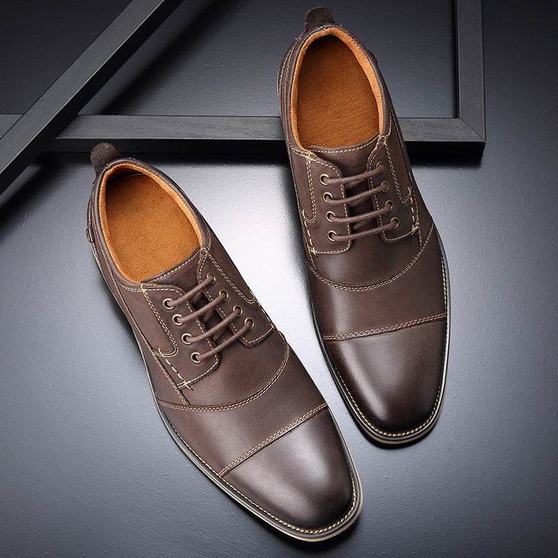 Leather lace-up casual shoes - MYLUXURY LANE ENTERPRISE
