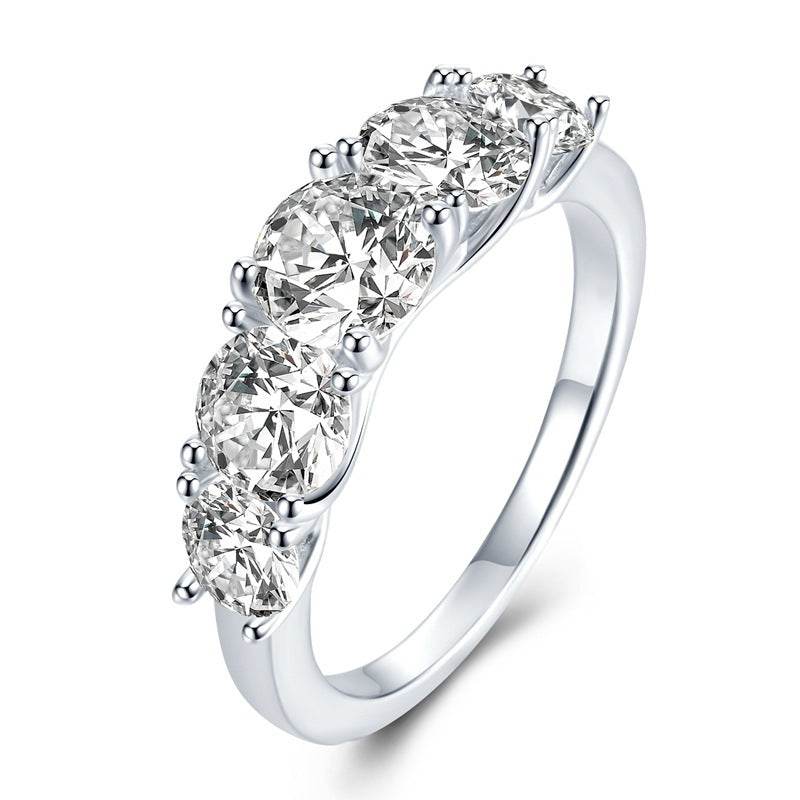 925 Silver European And American Simple Five-star Light Ring Luxury Temperament - MYLUXURY LANE ENTERPRISE
