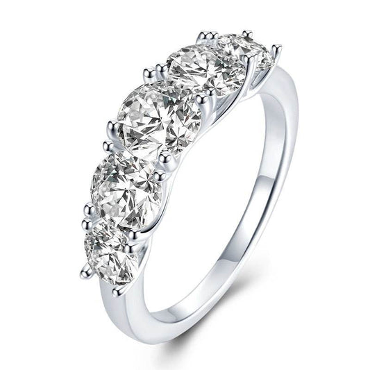 925 Silver European And American Simple Five-star Light Ring Luxury Temperament - MYLUXURY LANE ENTERPRISE