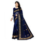 Generic Women's Net Saree With Blouse (Navy Blue, 5-6Mtrs) - MYLUXURY LANE ENTERPRISE