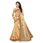 Generic Women's Net Saree With Blouse (Chiku, 5-6Mtrs) - MYLUXURY LANE ENTERPRISE