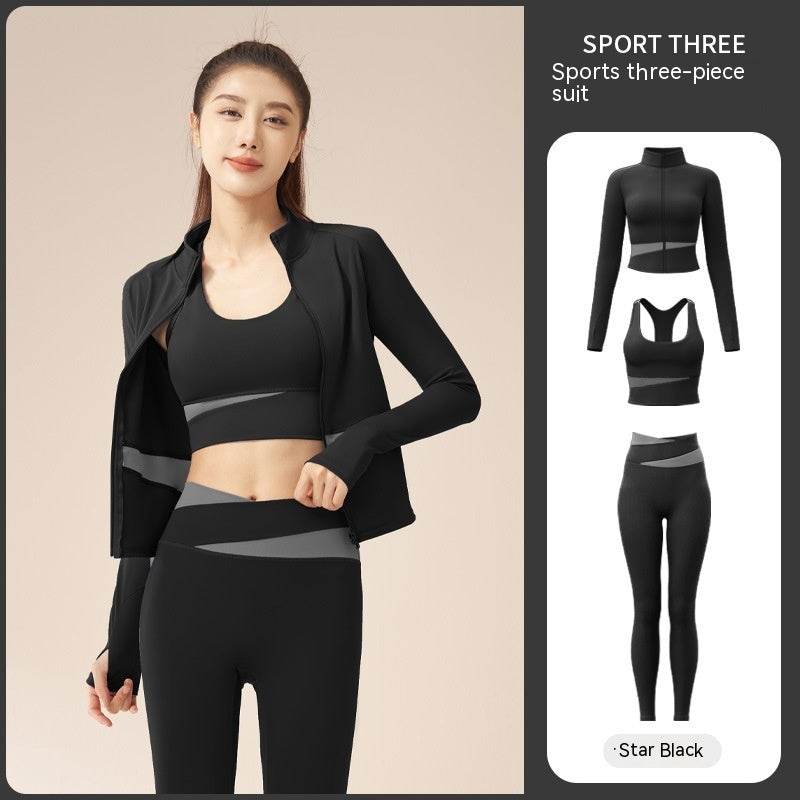 Women's Jacket Trousers Bra Yoga Workout Clothes - MYLUXURY LANE ENTERPRISE