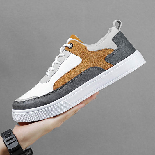 Men's Stylish And Lightweight Leather Surface Color Matching Casual Shoes - MYLUXURY LANE ENTERPRISE